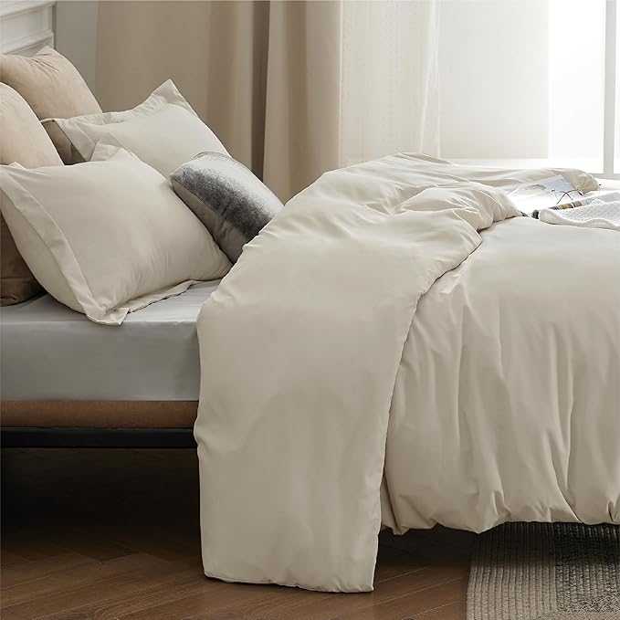 Bedsure Duvet Cover Oversized King Size - Only Includes 1 Duvet Cover (120"x98"), Hotel Luxury Soft Double Brushed All Season Bedding for Kids & Adults, Zipper Closure, NO Comforter, Linen