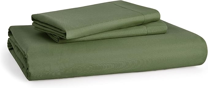 Bedsure Duvet Cover Oversized Queen Size - Soft Double Brushed Bedding Set for Kids & Adults, Zipper Closure, 3 Pieces, Includes 1 Duvet Cover (98"x98") & 2 Pillow Shams, NO Comforter, Olive Green