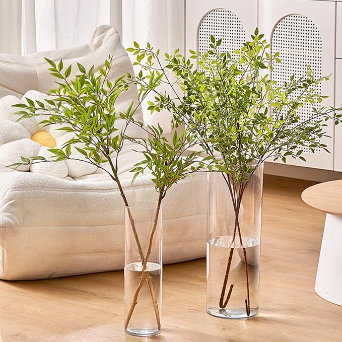 Clear Acrylic Flower Vase, Modern Unbreakable Decorative Cylinder Vase for Wedding Bouquets, Centerpieces, and Home Decor - 15cm Diameter, 20cm Height