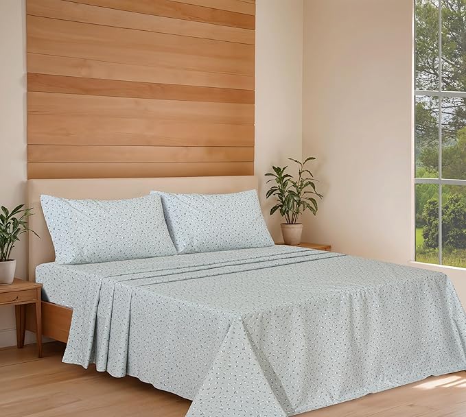 RUVANTI 100% Organic Cotton Sheets Split King, Percale Weave, GOTS Certified, 5-Piece Set, Deep Pocket 15", Crisp & Breathable, Soft Durable Bedding, Sábanas Algodón Orgánico – Bud Club