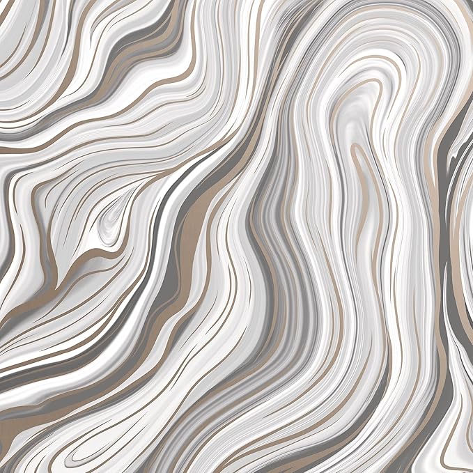 Jillson Roberts Bulk Gift Wrap, Everyday Gift Wrapping Supplies, Marbelized Silver, Full Ream 833 feet x 30 inches