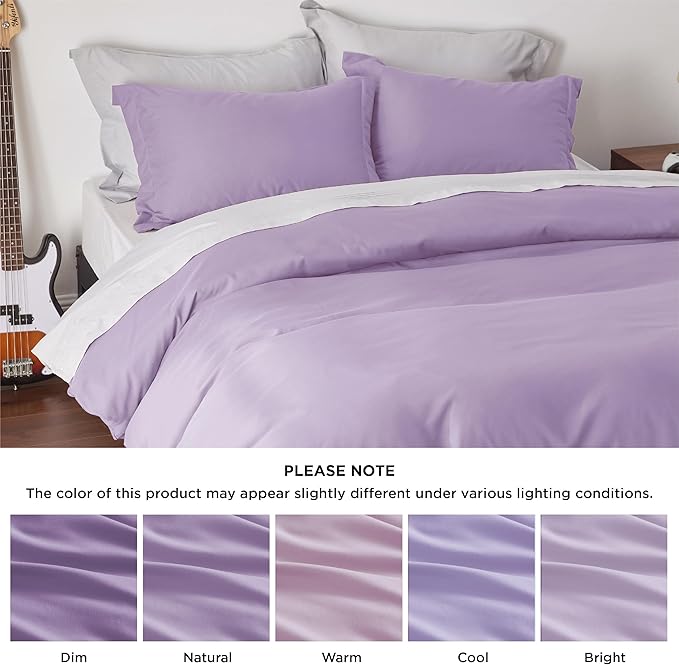 Bedsure Duvet Cover King Size - Soft Double Brushed Bedding Set for Kids & Adults, Zipper Closure, 3 Pieces, Includes 1 Duvet Cover (104"x90") & 2 Pillow Shams, NO Comforter, Orchid Bloom
