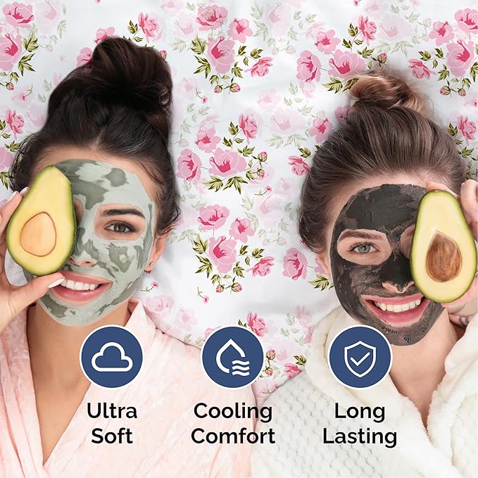 Floral Sheets - Pink Floral Bed Sheet Set - 1 Flat, 1 Fitted & 2 Pillowcases w/ Deep Pockets - Comfy, Wrinkle & Fade Free - Boho Botanical Bedding - Ultra-Soft, Breathable & Cooling - Full Size Set