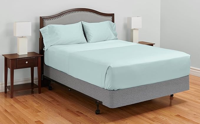 MyPillow Giza Dreams Bed Sheets, 100% Certified Giza Egyptian Cotton, Deep Pocket, Sateen Weave [Twin XL, Sea Mist]