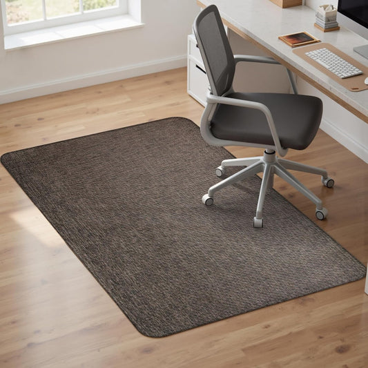 Sycoodeal Office Chair Mat - Heavy Duty Anti-Slip Floor Protector for Hardwood & Tile | Dark Coffee (36" x 48")