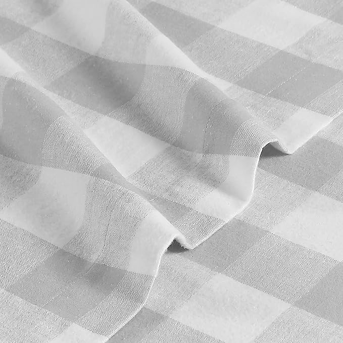 Eddie Bauer - King Sheets, Cotton Flannel Bedding Set, Brushed For Extra Softness, Cozy Home Decor (Lakehouse Plaid, King)