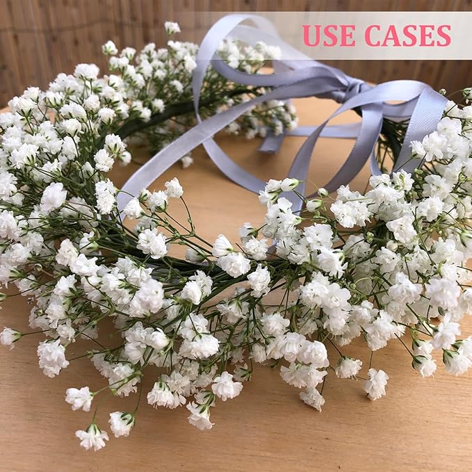 PATIKIL Mini Dried Gypsophila Flower Kit, 30Pcs 4 Inch Rose Purple Natural Pressed Floral Bundles with Tweezer for DIY Resin Crafts Gift Wedding Christmas Card Decor Flower Bouquets
