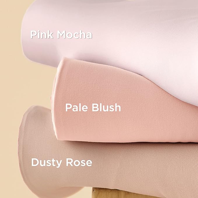 Bedsure Duvet Cover Queen Size - Soft Double Brushed Bedding Set for Kids & Adults, Zipper Closure, 3 Pieces, Includes 1 Duvet Cover (90"x90") & 2 Pillow Shams, NO Comforter, Pink Mocha