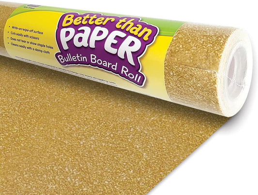 Teacher Created Resources Gold Bulletin Board Roll - Better Than Paper, 12" x 50'