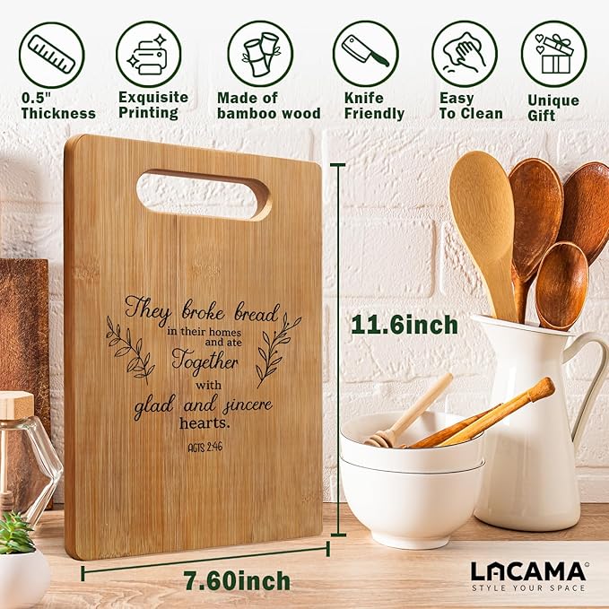 Lacama Christian Gifts for Women Kitchen Cutting Board,Kitchen Cutting Board Appreciation Gift for Women Christmas Birthday, Inspirational Gift for Woman Religious Spiritual Gifts for Her, Mom, Sister