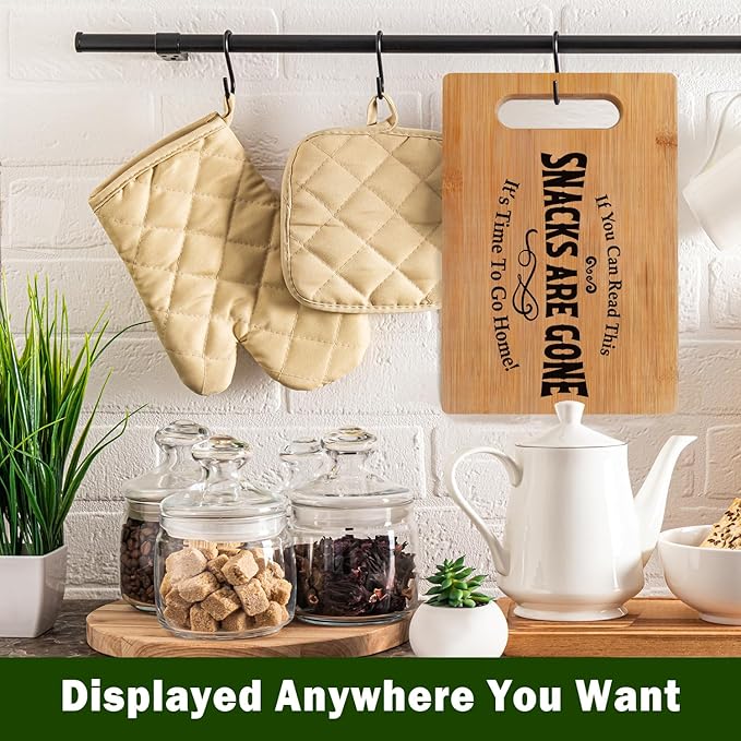 Lacama Funny Gifts for Women Men Kitchen Cutting Board，Appreciation Birthday Christmas Gift for Women, Sarcastic Snack Snacks Are Gone Cutting Chopping Boards for Her, Mom, Sister, Friends
