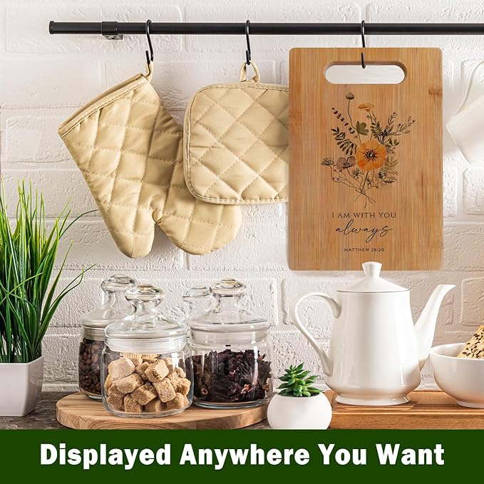 Lacama Christian Gifts for Women Cutting Board Kitchen， Appreciation Gift for Women Christmas Birthday, Inspirational Gift for Woman Floral Religious Spiritual Gifts for Her, Mom, Sister, Friends