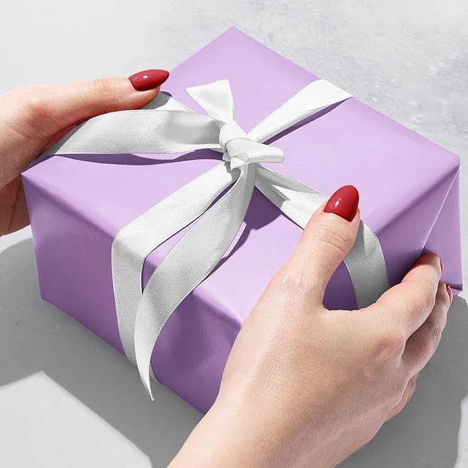 Jillson Roberts Bulk Gift Wrap, Everyday Gift Wrapping Supplies, Lavender Matte, 1/2 Ream 417 feet x 24 inches
