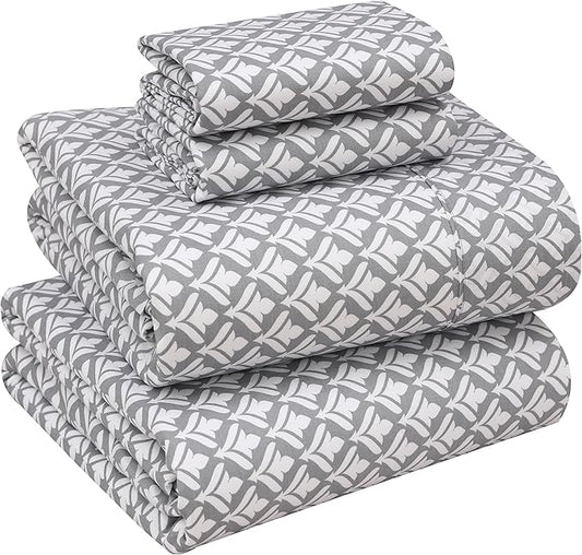 RUVANTI 100% Cotton Full Size Bed Sheets, 4 Pieces, Soft & Breathable Percale Weave Bedding, Deep Pocket 16", Hotel Standard, Crisp Cool Feel, Durable, Perfect Sheet Set Floral, Idiomatic Expression