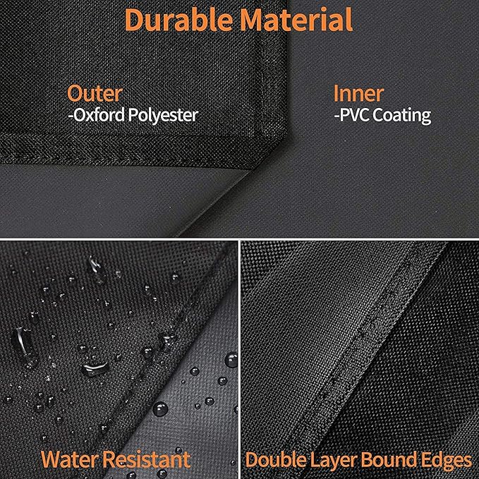 Heavy Duty 600D Polyester Cover Compatible with Traeger Silverton 810, Silverton XL Pellet Grill Smoker Outdoor Waterproof fit for Traeger Silverton 810 XL Pellet Grill Cover Full Length BAC593
