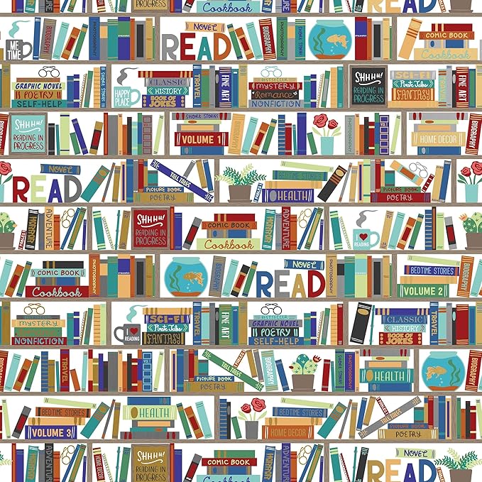 Jillson Roberts Bulk Gift Wrap, Everyday Gift Wrapping Supplies, Books, 1/4 Ream 208 feet x 30 inches