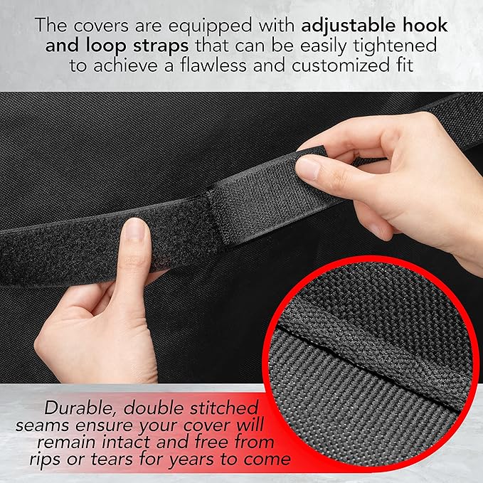GrillTough Heavy Duty Griddle Cover for Outdoor Griddle, Fits 28 Inch Griddle – Waterproof, Weather Resistant, UV & Fade Resistant with Adjustable Straps – Flat Grill Cover, Black