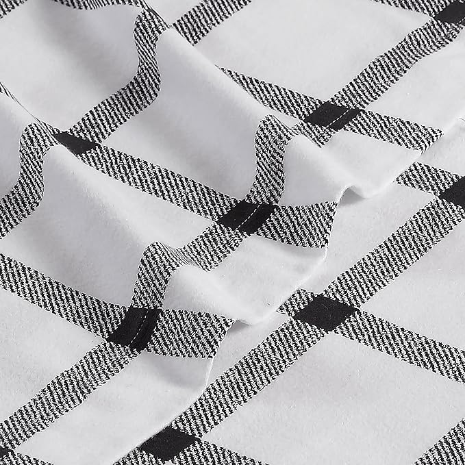 Eddie Bauer - King Sheets, Cotton Flannel Bedding Set, Brushed For Extra Softness, Cozy Home Decor (Bunkhouse Plaid, King)
