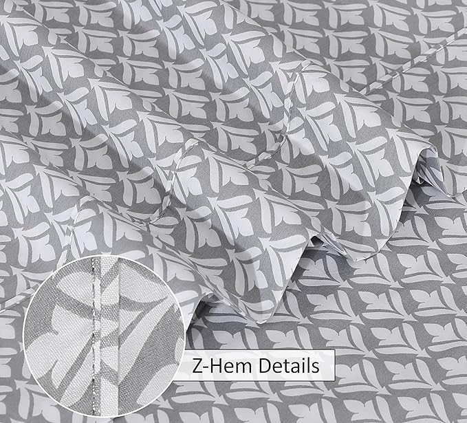 RUVANTI 100% Cotton Twin XL Sheet Sets, 3 Pieces, Soft & Breathable Percale Weave Bedding, Deep Pocket 16", Hotel Standard, Crisp Cool Feel, Durable, Perfect Size Floral Sheets, Idiomatic Expression
