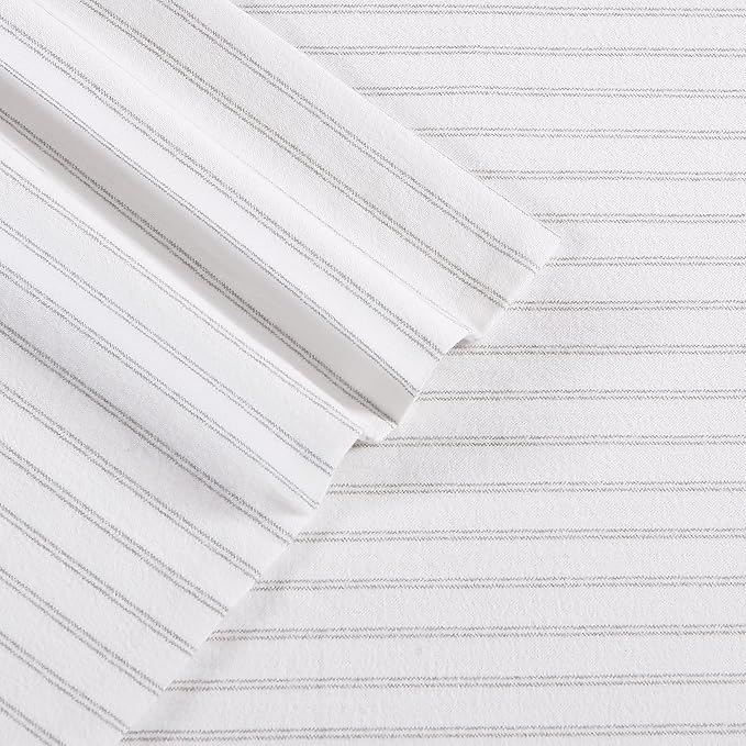 Eddie Bauer - Flannel Sheets Twin Size, Anti-Pilling & Wrinkle Resistant Cotton, Touchably Soft for All-Season Comfort - Bed Sheets with Matching Pillowcases & Fitted Sheet (Trail Stripe)