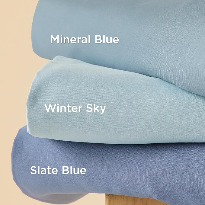 Bedsure Duvet Cover Full Size - Soft Double Brushed Bedding Set for Kids & Adults, Zipper Closure, 3 Pieces, Includes 1 Duvet Cover (80"x90") & 2 Pillow Shams, NO Comforter, Winter Sky