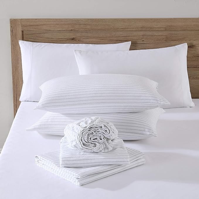 Eddie Bauer - Flannel Sheets Twin Size, Anti-Pilling & Wrinkle Resistant Cotton, Touchably Soft for All-Season Comfort - Bed Sheets with Matching Pillowcases & Fitted Sheet (Trail Stripe)