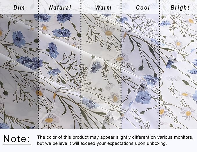 RUVANTI 100% Cotton Full Size Bed Sheets, 4 Pieces, Soft & Breathable Percale Weave Bedding, Deep Pocket 16", Hotel Standard, Crisp Cool Feel, Durable, Perfect Sheet Set Floral, Sweet Pea