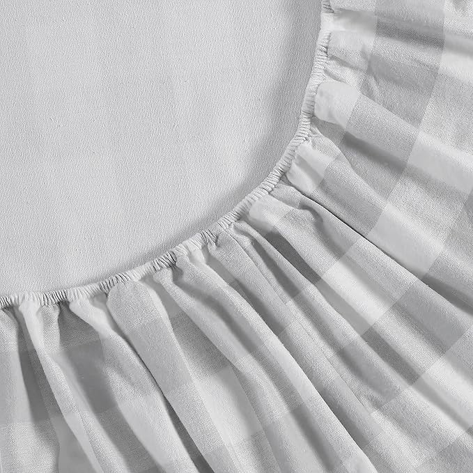 Eddie Bauer - Queen Sheets, Cotton Flannel Bedding Set, Brushed For Extra Softness, Cozy Home Decor (Lakehouse Plaid, Queen)