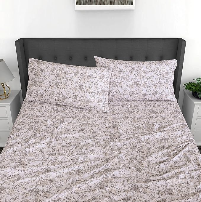 RUVANTI Flannel Sheets Full Size - 100% Cotton Double Brushed Bed Sheets Set, Deep Pockets 16 Inches, All Seasons Breathable & Extra Soft Full Sheets, Warm & Cozy, 4 Piece, Shallow